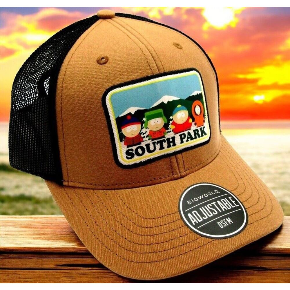 South Park Black Tan Snapback Kenny Casa Bonita Trucker Hat Cap New Fast Ship